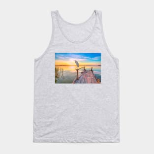 Great Blue Heron at Sunset Tank Top